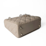 Christian Dior Handbag Small Lady Dior Beige Cannage Lambskin Bag - Redeluxe