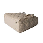 Christian Dior Handbag Small Lady Dior Beige Cannage Lambskin Bag - Redeluxe