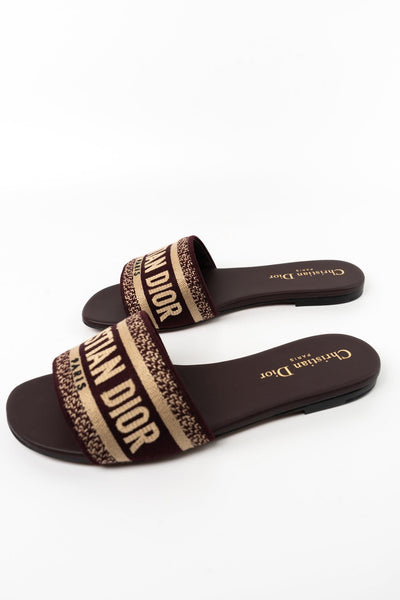 Slide Sandals Dior Female Sandals Buy Luxury Christian Dior Canvas