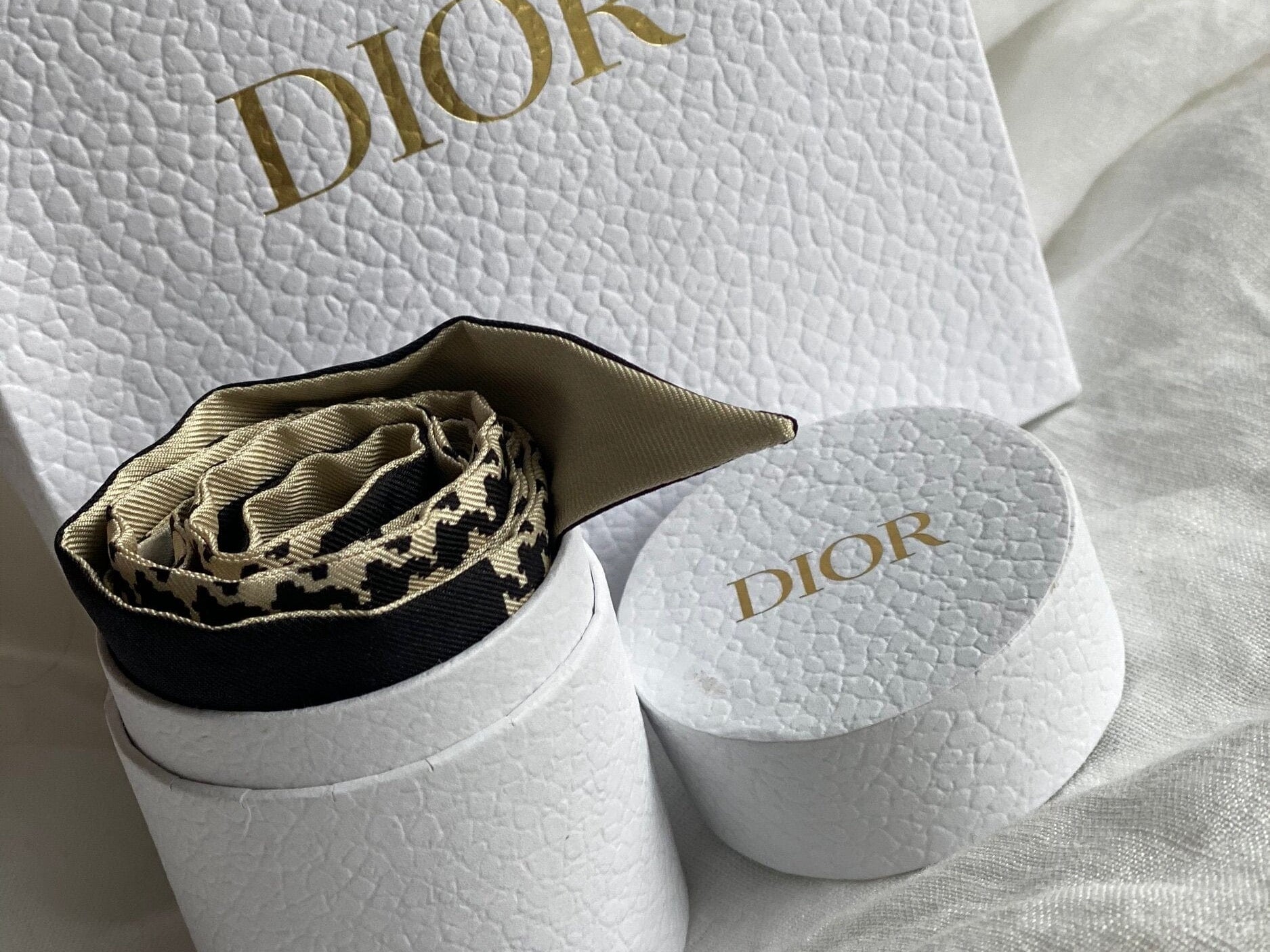 Christian Dior Scarf Dior 30 Montaigne Mitzah Scarf - Black and White - Redeluxe