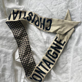 Christian Dior Scarf Dior 30 Montaigne Mitzah Scarf - Black and White - Redeluxe