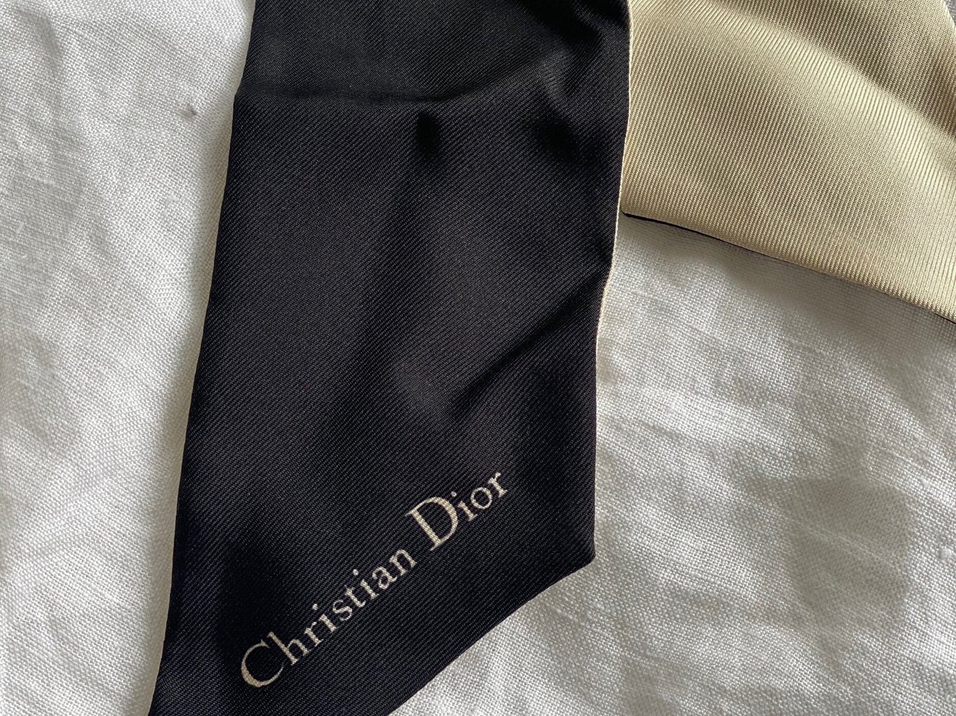 Christian Dior Scarf Dior 30 Montaigne Mitzah Scarf - Black and White - Redeluxe