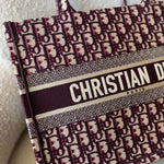 Christian Dior Tote Dior Burgundy Book Tote Medium - Redeluxe