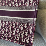 Christian Dior Tote Dior Burgundy Book Tote Medium - Redeluxe