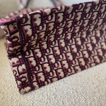 Christian Dior Tote Dior Burgundy Book Tote Medium - Redeluxe