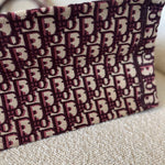 Christian Dior Tote Dior Burgundy Book Tote Medium - Redeluxe
