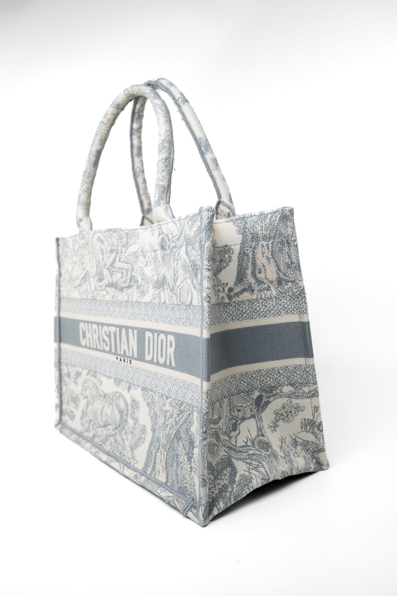 Dior Canvas Book Tote Small Toile De Jouy Grey – REDELUXE