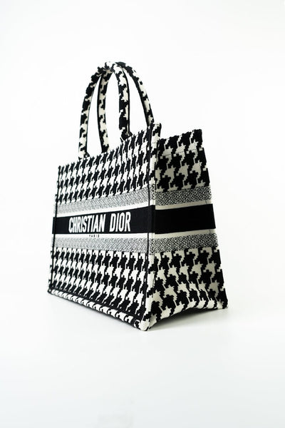 Exclusive Dior Houndstooth Tote Bag Luxury Pre-Owned Handbags