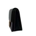 Fendi Handbag Fendi Fab Black Shoulder Bag Gold Hardware - Redeluxe