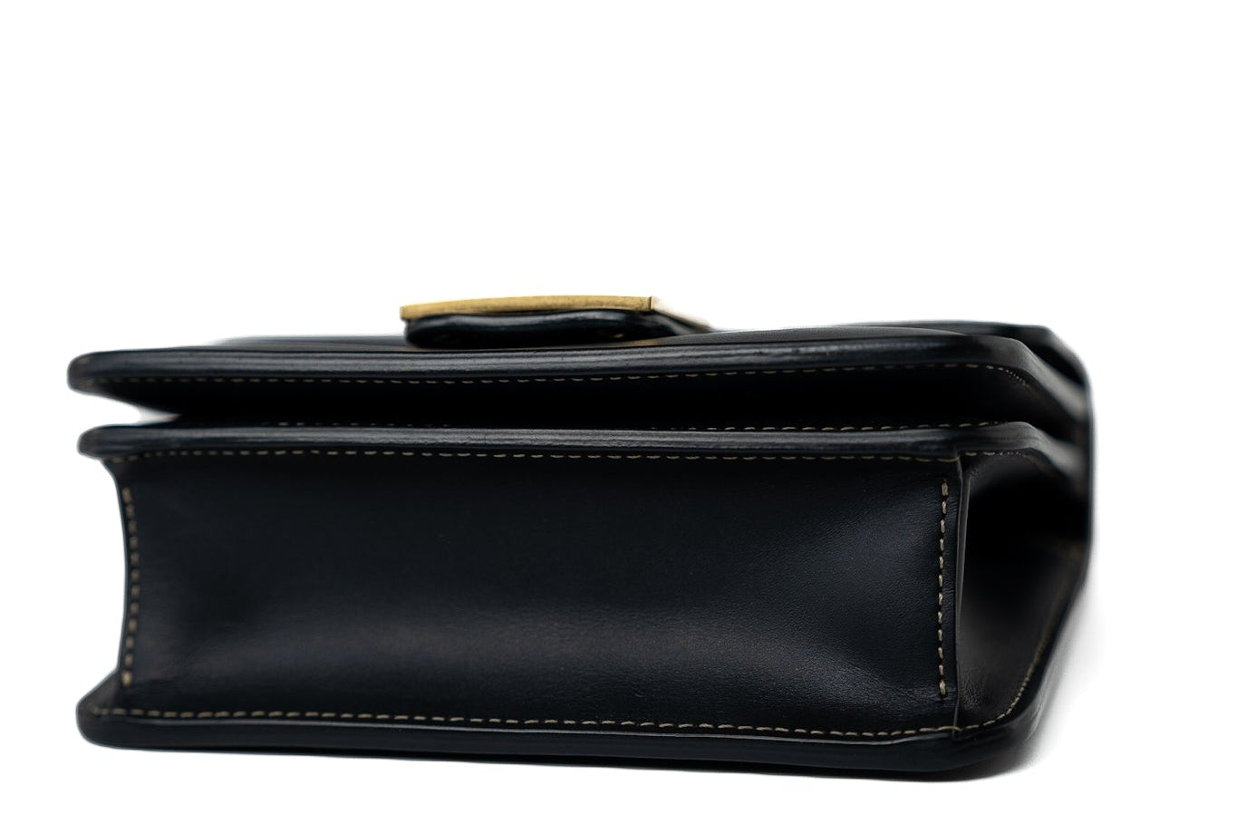 Fendi Handbag Fendi Fab Black Shoulder Bag Gold Hardware - Redeluxe