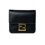 Fendi Handbag Fendi Fab Black Shoulder Bag Gold Hardware - Redeluxe