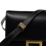 Fendi Handbag Fendi Fab Black Shoulder Bag Gold Hardware - Redeluxe