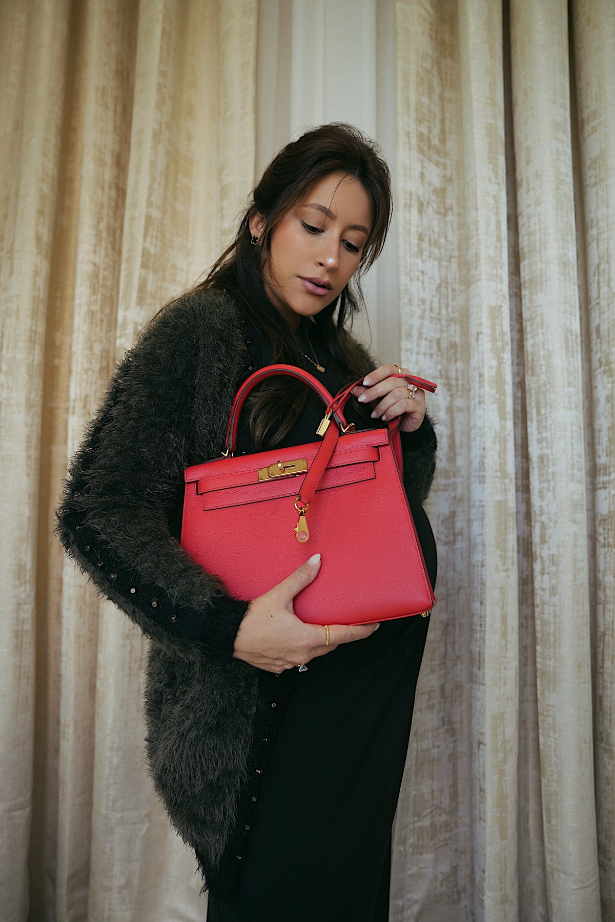 Kelly Sellier 28 Rouge De Coeur Epsom Gold Plated D Stamp