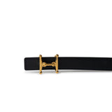Hermes Belt Brown Hermes Black x Brown Reversible Belt Gold Hardware - Redeluxe