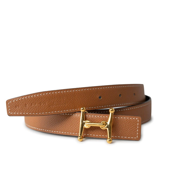 Hermes Black x Brown Reversible Belt Gold Hardware – REDELUXE
