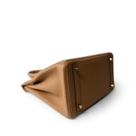 Hermes Birkin 30 Biscuit Togo Gold Plated U Stamp - Redeluxe