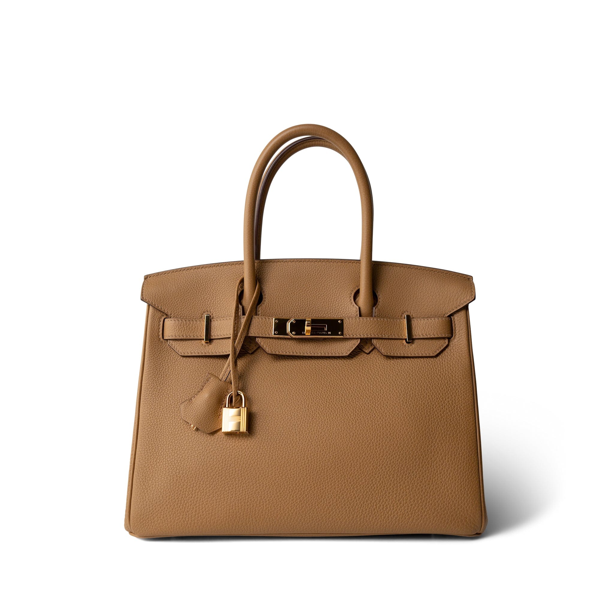 Hermes Birkin 30 Biscuit Togo Gold Plated U Stamp - Redeluxe