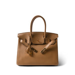 Hermes Birkin 30 Biscuit Togo Gold Plated U Stamp - Redeluxe