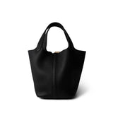 Hermes Black Picotin Lock 18 Black Taurillon Clemence Gold Plated B Stamp - Redeluxe