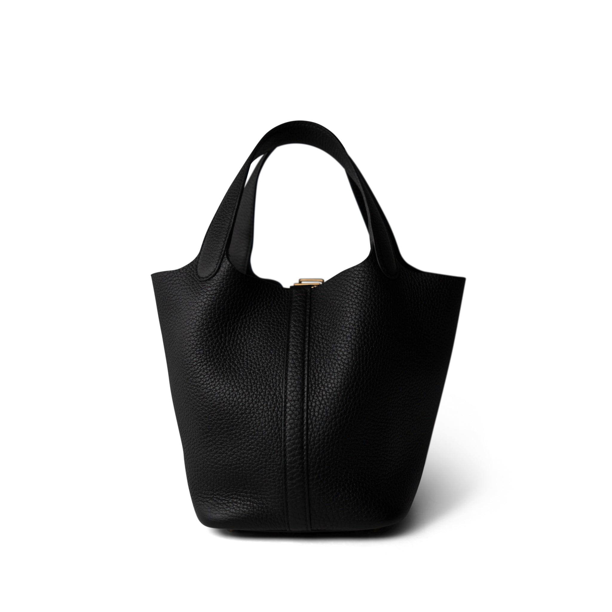 Hermes Black Picotin Lock 18 Black Taurillon Clemence Gold Plated B Stamp - Redeluxe