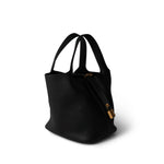 Hermes Black Picotin Lock 18 Black Taurillon Clemence Gold Plated B Stamp - Redeluxe
