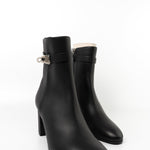 Hermes Boots Black Hermès Calfskin Saint Germain Ankle Boots 38 Black - Redeluxe