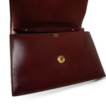 Hermes Clutch Burgundy Vintage Hermes Eugenie Clutch Shoulder Flap Burgundy Box Calfskin - Redeluxe