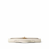 Hermes Clutch White Kelly Cut Clutch Nata Swift Gold Plated Z Stamp - Redeluxe