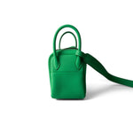 Hermes Green Mini Lindy Vert Comics Clemence Palladium Plated B Stamp - Redeluxe