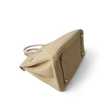 Hermes Handbag Beige Birkin 25 Parchemin / Light Beige Togo Palladium Plated M Square Stamp - Redeluxe