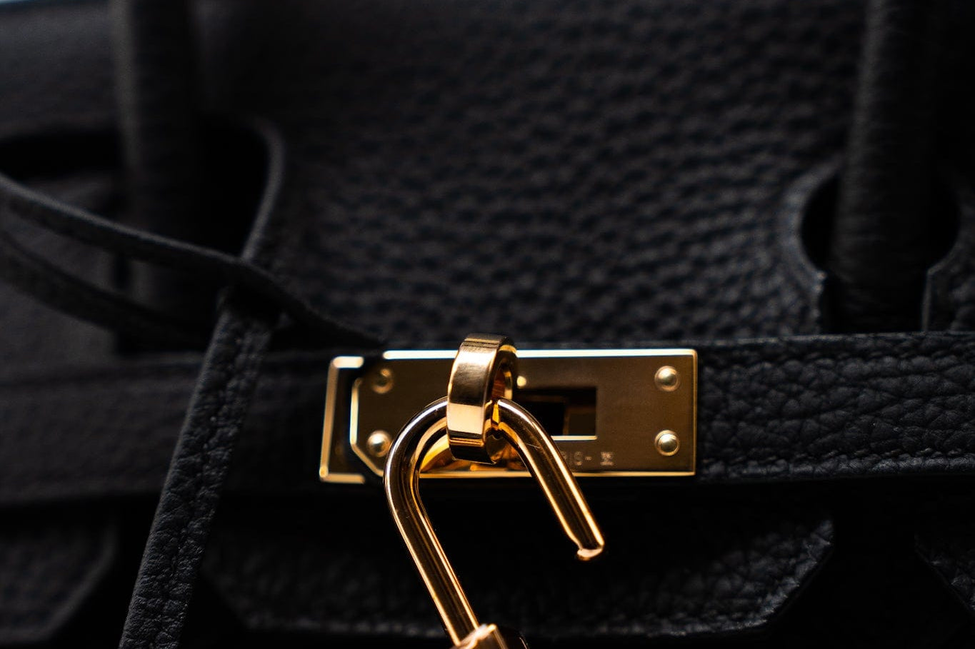 Hermes Handbag Birkin 25 Black Veau Togo Leather Rose Gold Hardware Z Stamp - Redeluxe