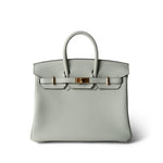 Hermes Handbag Birkin 25 Gris Neve Togo Leather Gold Hardware B Stamp - Redeluxe