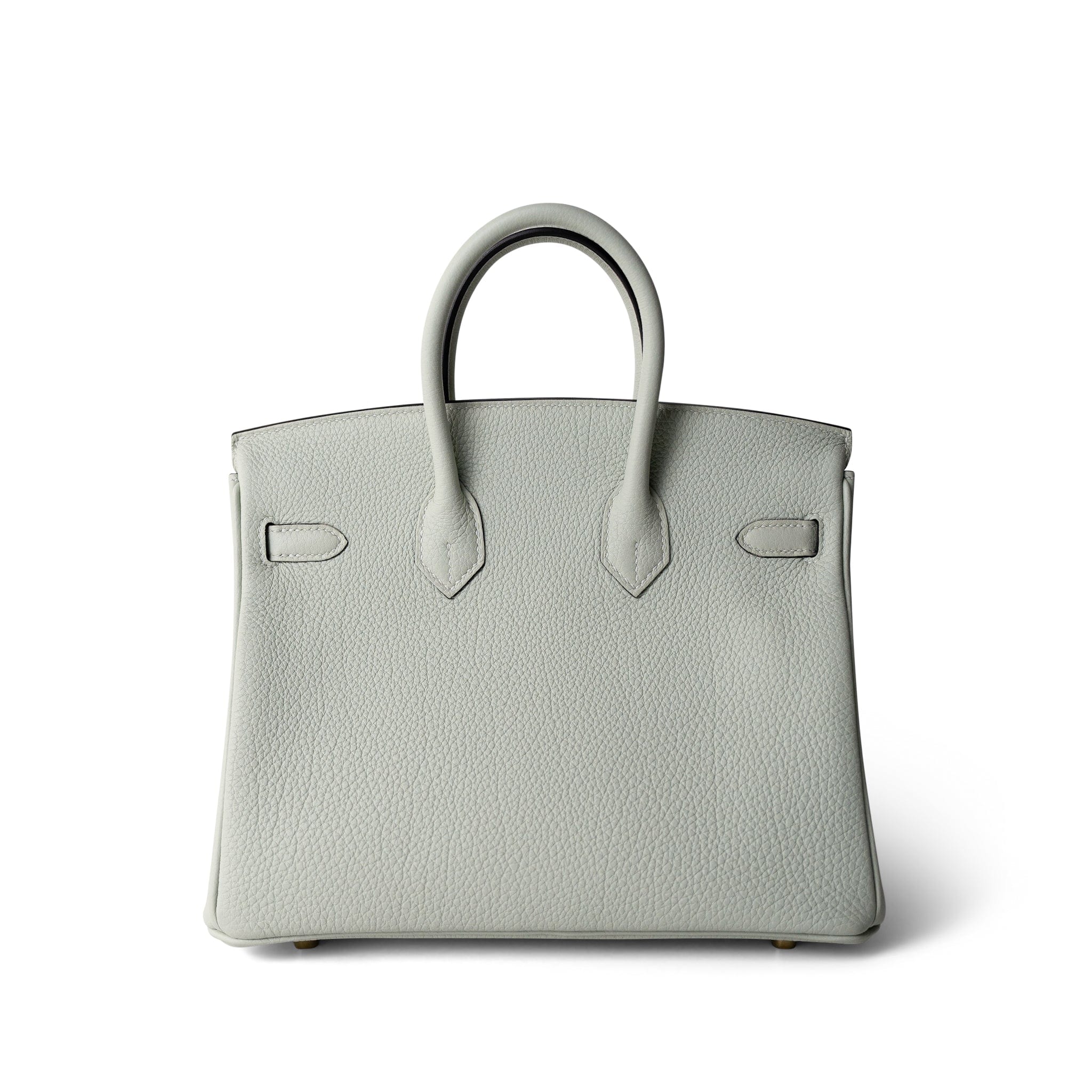 Hermes Handbag Birkin 25 Gris Neve Togo Leather Gold Hardware B Stamp - Redeluxe