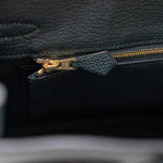 Hermes Handbag Birkin 25 Vert Cyprès Veau Togo Leather Gold Plated C Stamp - Redeluxe