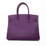 Hermes Handbag Birkin 30 Anemone Veau Epsom Leather Gold Plated R Stamp - Redeluxe