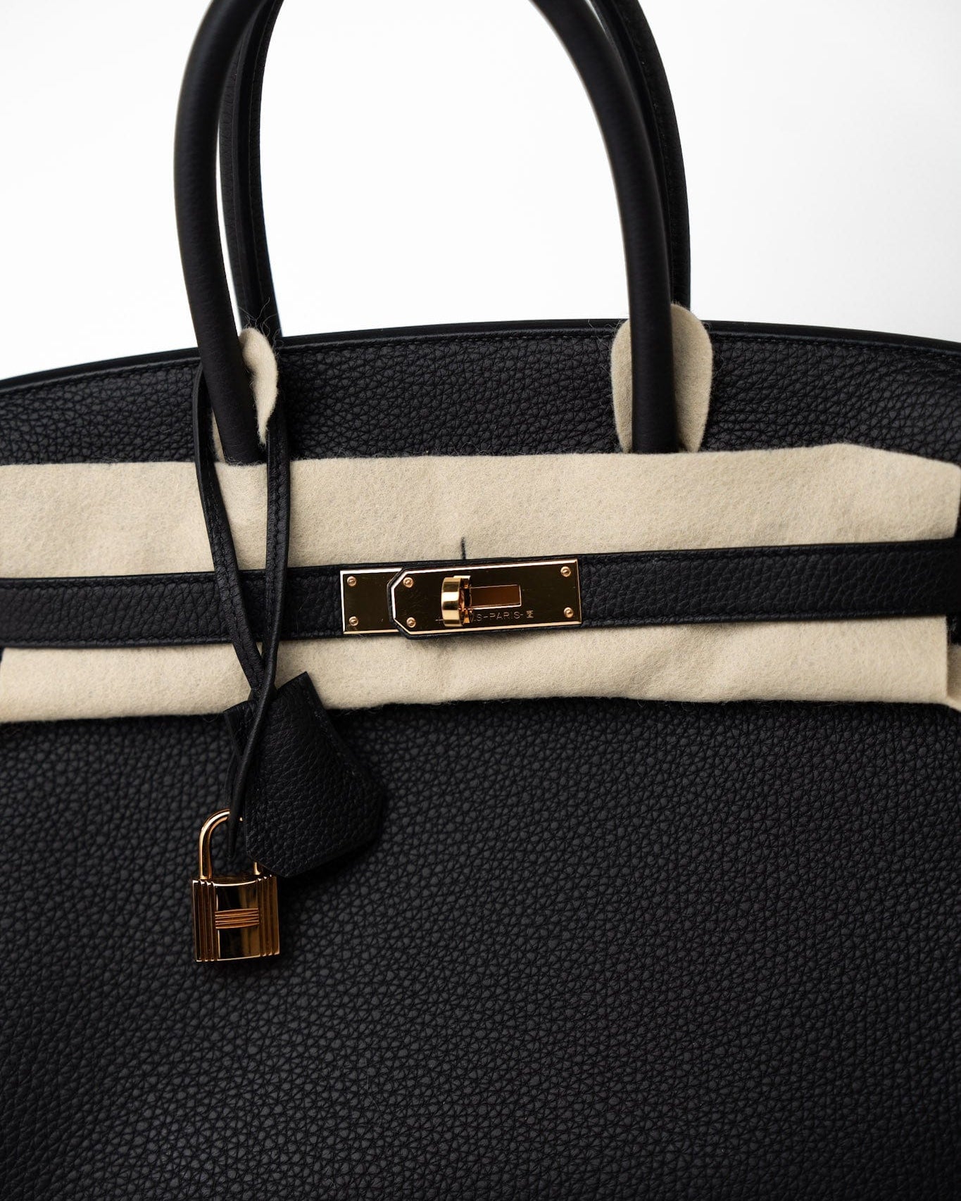 Hermes Handbag Birkin 30 Black/ Noir Togo Rose Gold Plated Hardware 2022 - Redeluxe