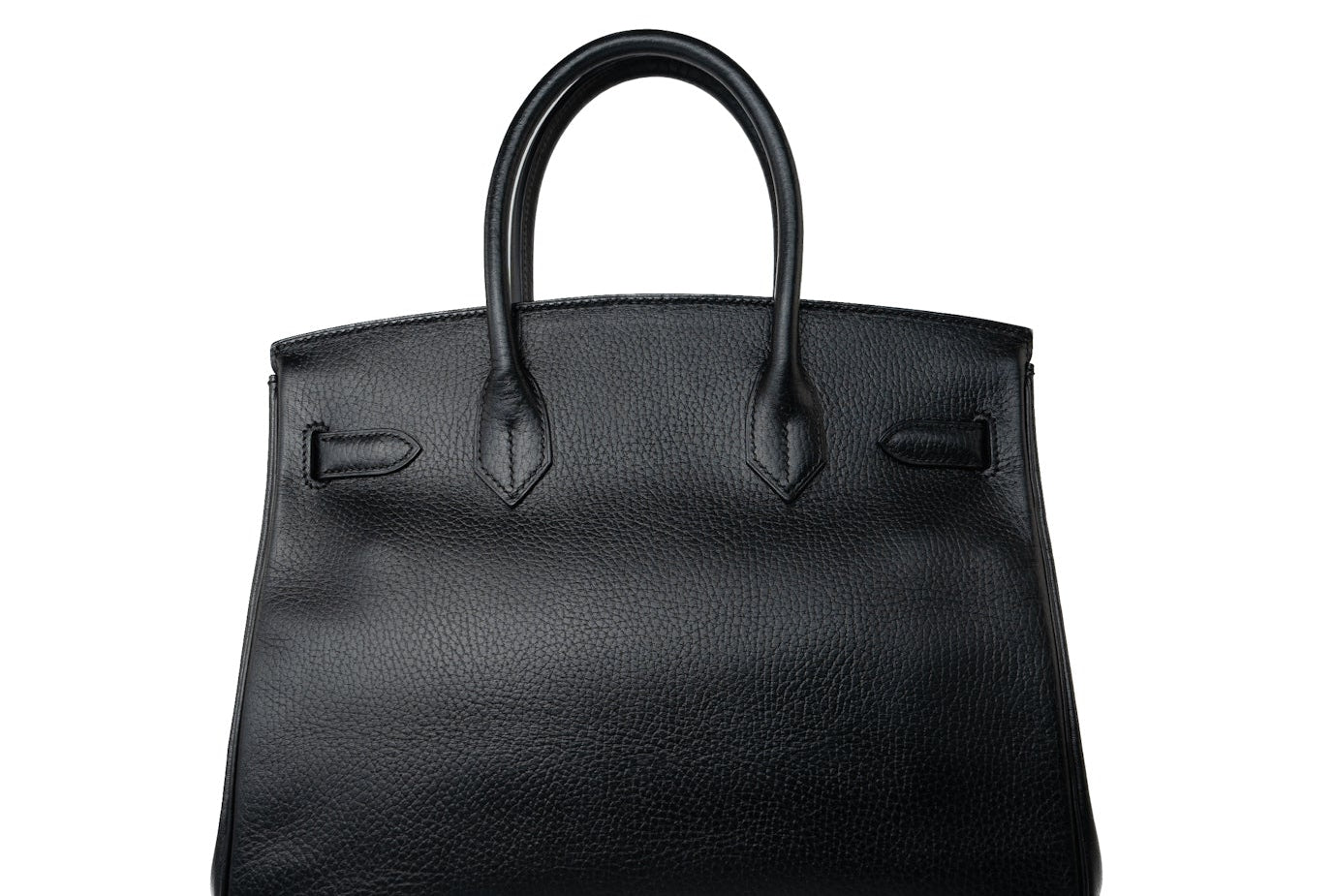 Hermes Handbag Birkin 30 Black/ Noir Vachette Ardennes Gold Plated Hardware G Square Stamp - Redeluxe