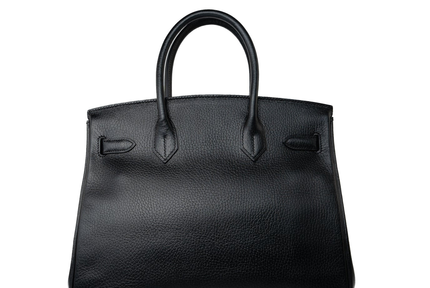 Hermes Handbag Birkin 30 Black/ Noir Vachette Ardennes Gold Plated Hardware G Square Stamp - Redeluxe