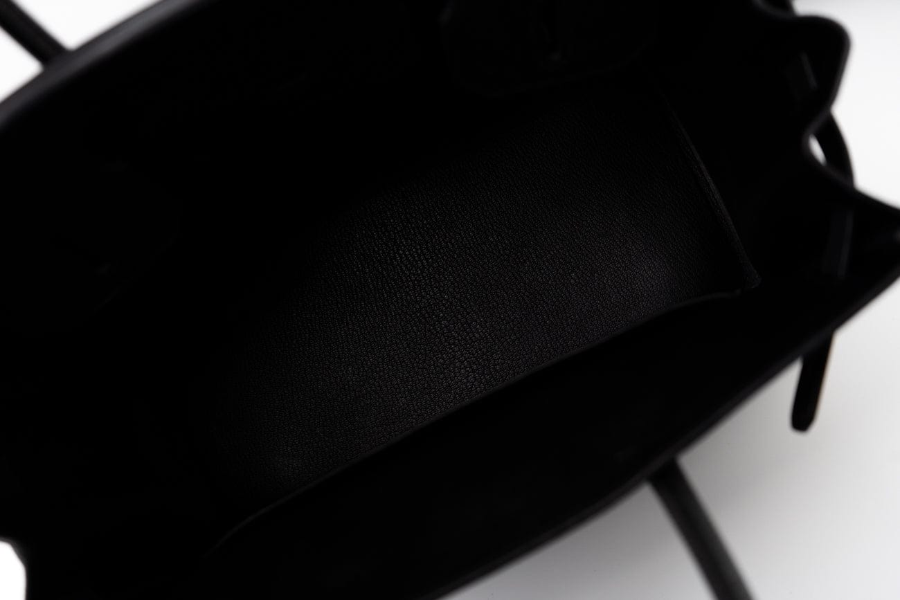Hermes Handbag Birkin 30 Black Veau Epsom Leather Gold Plated Hardware 2017 A - Redeluxe