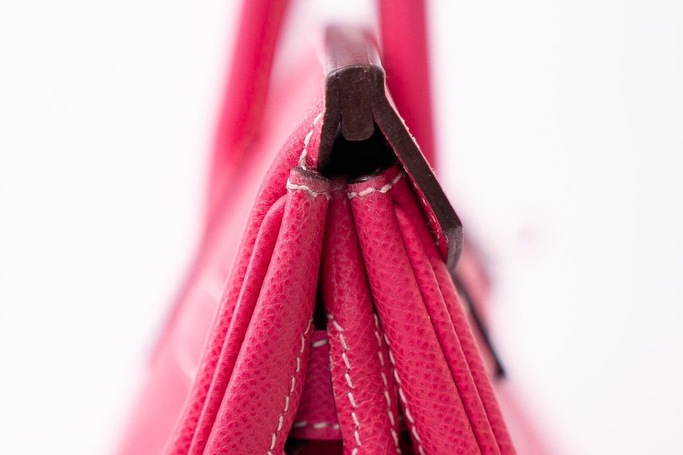 Hermes Handbag Birkin 30 (Candy Model) Rose Tyrien / Rubis Veau Epsom Leather Palladium Plated O Square Stamp - Redeluxe