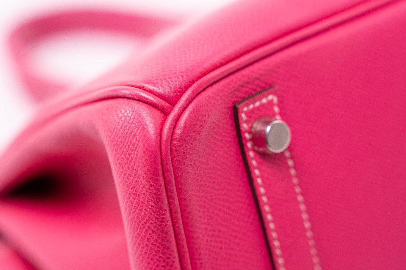 Hermes Handbag Birkin 30 (Candy Model) Rose Tyrien / Rubis Veau Epsom Leather Palladium Plated O Square Stamp - Redeluxe