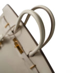 Hermes Handbag Birkin 30 Craie Veau Epsom Leather Gold Plated C Stamp - Redeluxe