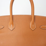 Hermes Handbag Birkin 30 Gold Veau Epsom Leather Gold Plated Stamp A - Redeluxe