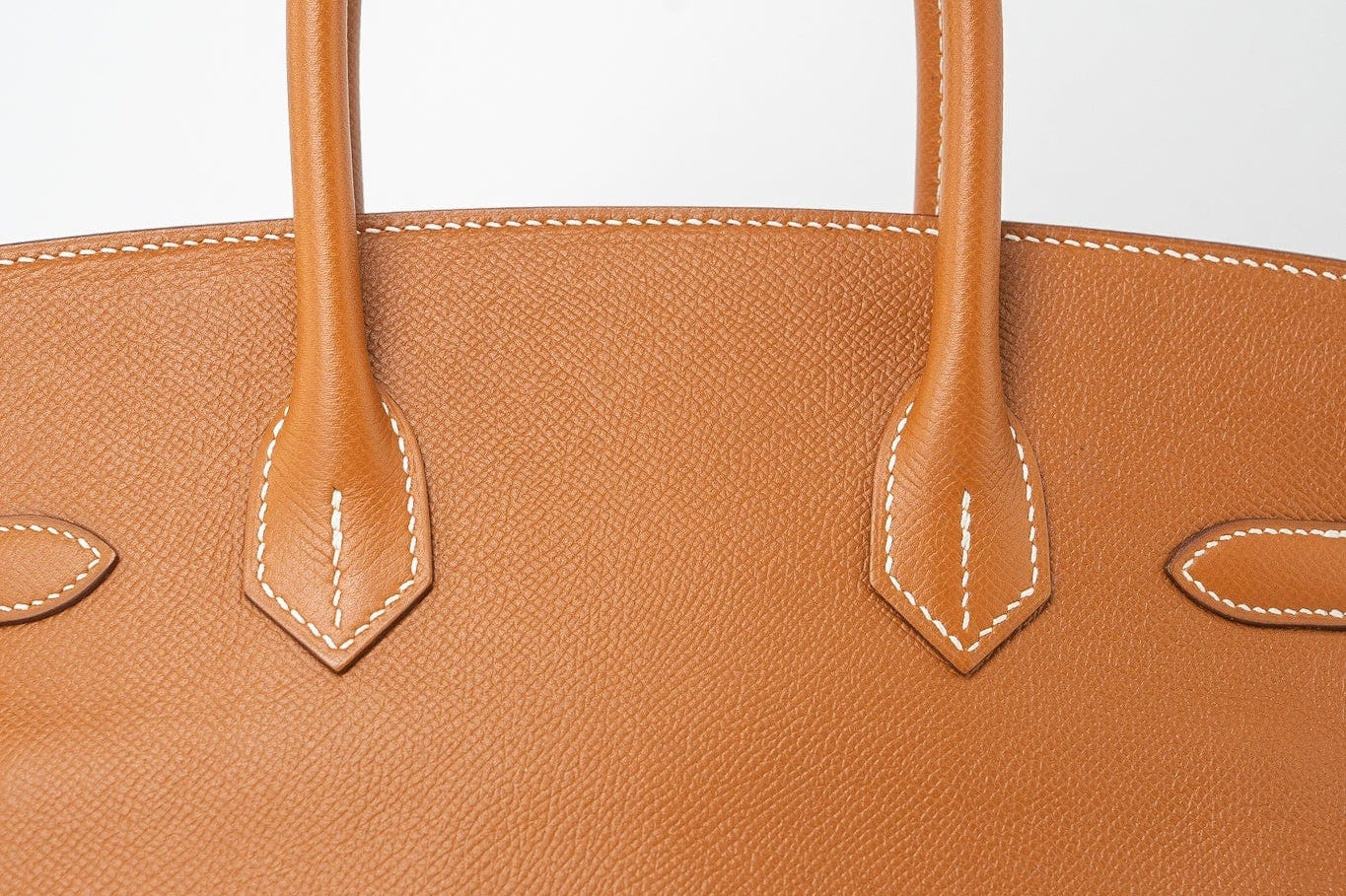 Hermes Handbag Birkin 30 Gold Veau Epsom Leather Gold Plated Stamp A - Redeluxe