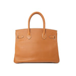 Hermes Handbag Birkin 30 Gold Veau Epsom Leather Gold Plated Stamp A - Redeluxe