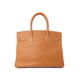 Hermes Handbag Birkin 30 Gold Veau Epsom Leather Gold Plated Stamp A - Redeluxe
