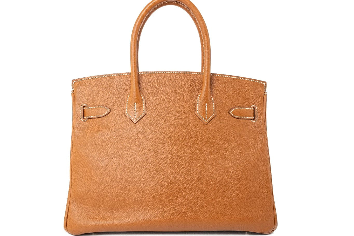 Hermes Handbag Birkin 30 Gold Veau Epsom Leather Gold Plated Stamp A - Redeluxe