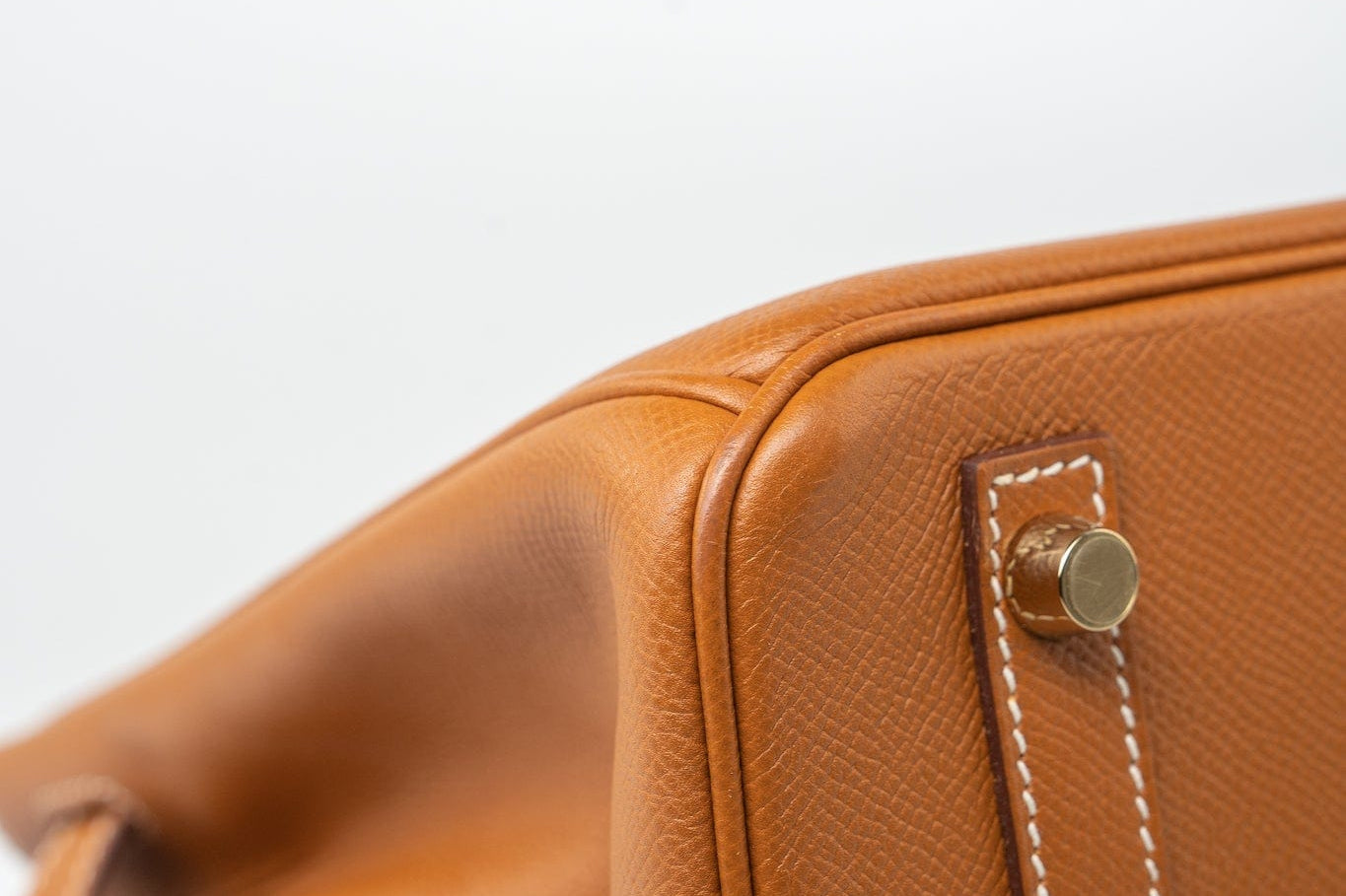Hermes Handbag Birkin 30 Gold Veau Epsom Leather Gold Plated Stamp A - Redeluxe