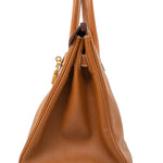 Hermes Handbag Birkin 30 Gold Veau Epsom Leather Gold Plated Stamp A - Redeluxe