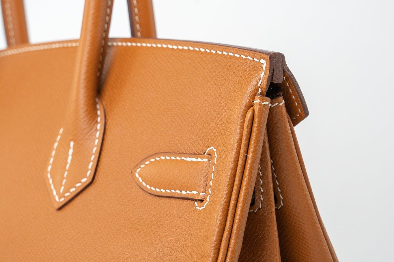 Hermes Handbag Birkin 30 Gold Veau Epsom Leather Gold Plated Stamp A - Redeluxe